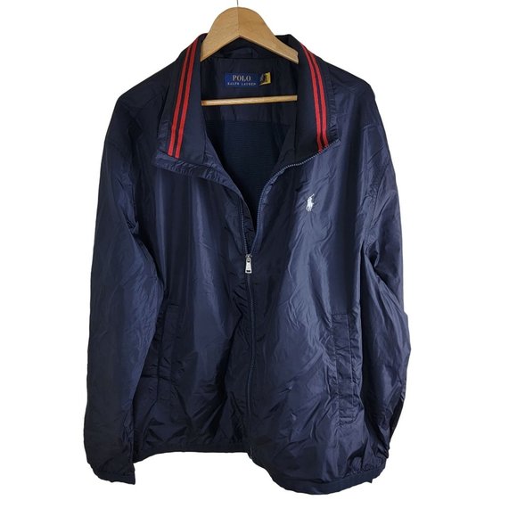 Polo Ralph Lauren Other - Polo Ralph Lauren Men's Retford Nylon Full Zip Blue Windbreaker Jacket Tall 2XLT